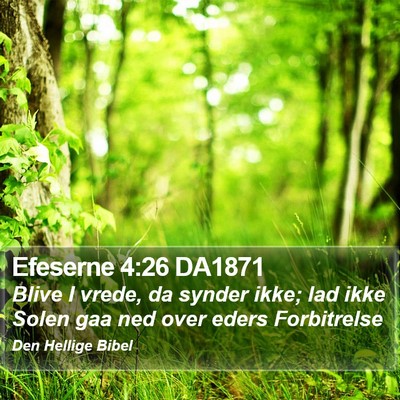Efeserne 4:26 DA1871 Bible Verse Image