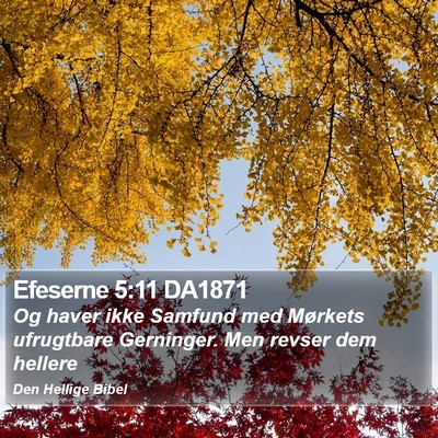 Efeserne 5:11 DA1871 Bible Verse Image