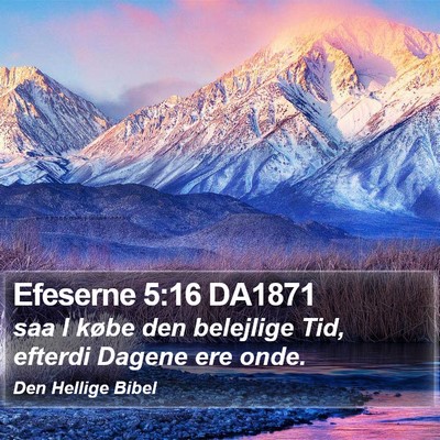 Efeserne 5:16 DA1871 Bible Verse Image