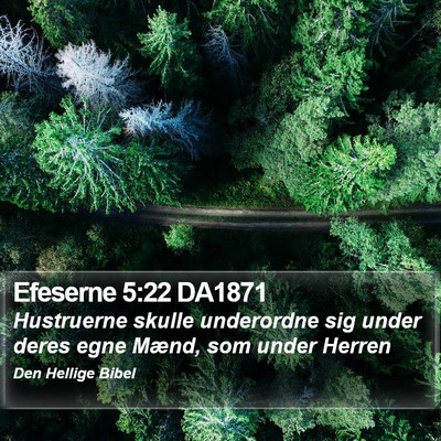 Efeserne 5:22 DA1871 Bible Verse Image