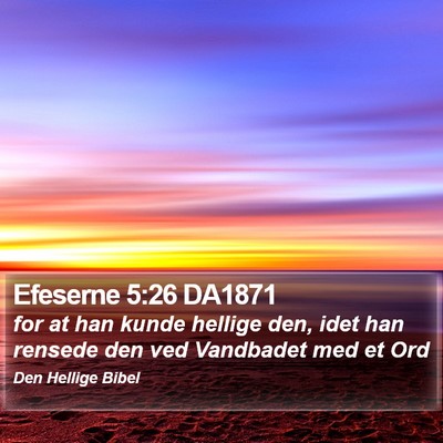 Efeserne 5:26 DA1871 Bible Verse Image