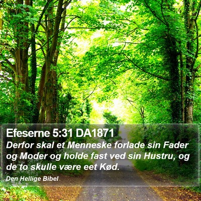 Efeserne 5:31 DA1871 Bible Verse Image