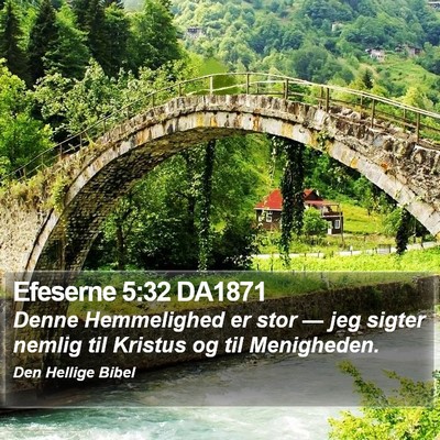 Efeserne 5:32 DA1871 Bible Verse Image
