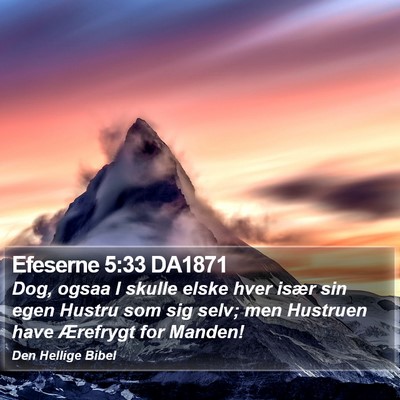 Efeserne 5:33 DA1871 Bible Verse Image