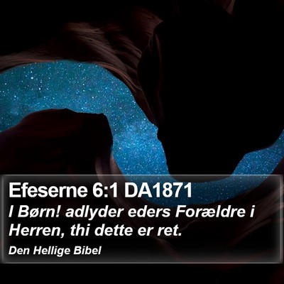 Efeserne 6:1 DA1871 Bible Verse Image