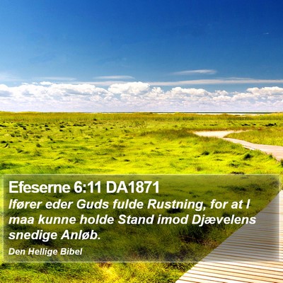 Efeserne 6:11 DA1871 Bible Verse Image