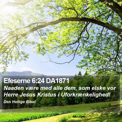 Efeserne 6:24 DA1871 Bible Verse Image