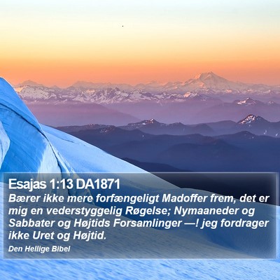 Esajas 1:13 DA1871 Bible Verse Image