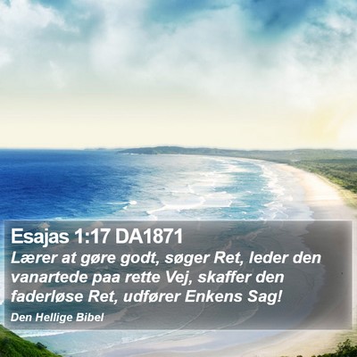 Esajas 1:17 DA1871 Bible Verse Image