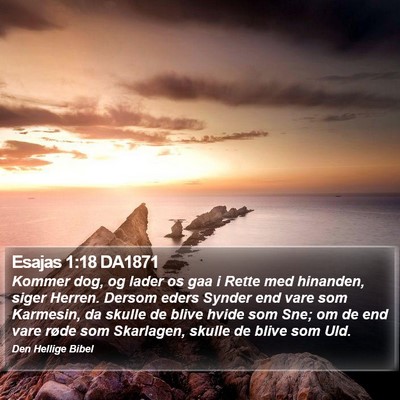 Esajas 1:18 DA1871 Bible Verse Image