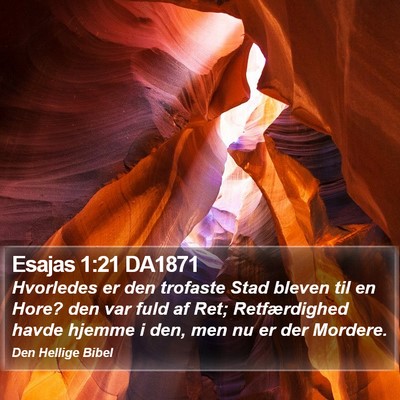 Esajas 1:21 DA1871 Bible Verse Image