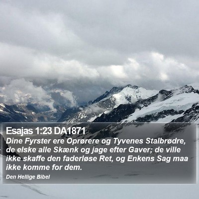Esajas 1:23 DA1871 Bible Verse Image