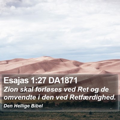Esajas 1:27 DA1871 Bible Verse Image
