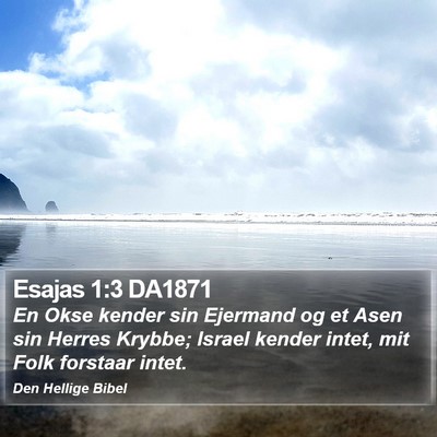 Esajas 1:3 DA1871 Bible Verse Image