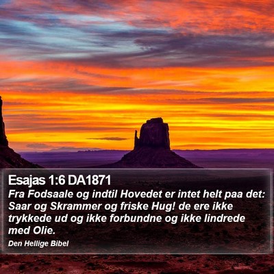 Esajas 1:6 DA1871 Bible Verse Image