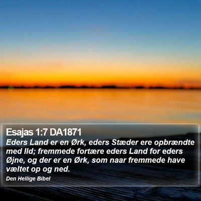 Esajas 1:7 DA1871 Bible Verse Image