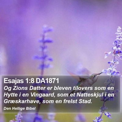 Esajas 1:8 DA1871 Bible Verse Image