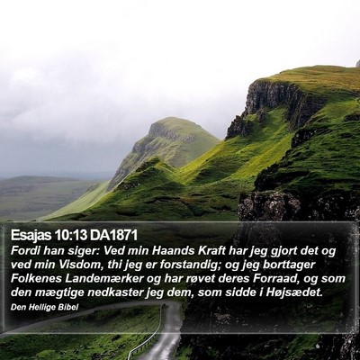 Esajas 10:13 DA1871 Bible Verse Image