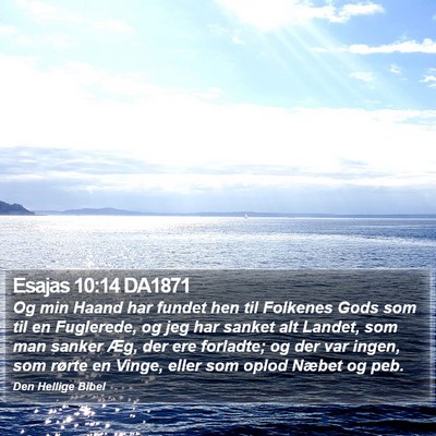 Esajas 10:14 DA1871 Bible Verse Image