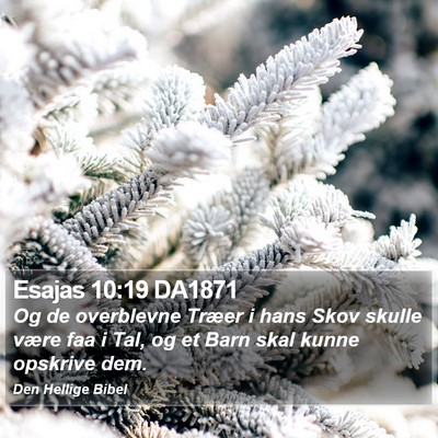 Esajas 10:19 DA1871 Bible Verse Image