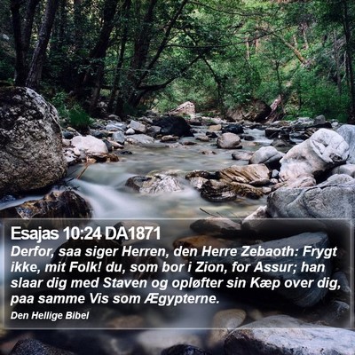 Esajas 10:24 DA1871 Bible Verse Image