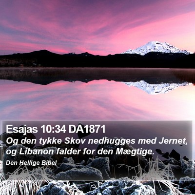 Esajas 10:34 DA1871 Bible Verse Image