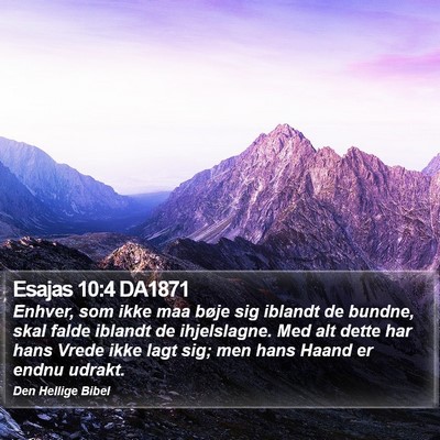 Esajas 10:4 DA1871 Bible Verse Image