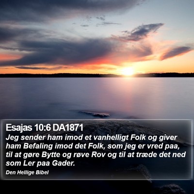 Esajas 10:6 DA1871 Bible Verse Image
