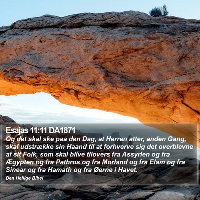 Esajas 11:11 DA1871 Bible Verse Image