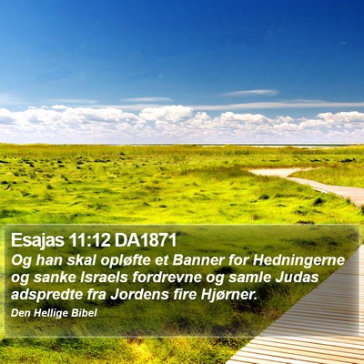 Esajas 11:12 DA1871 Bible Verse Image