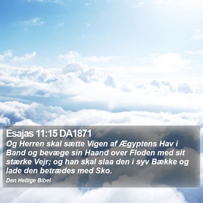 Esajas 11:15 DA1871 Bible Verse Image