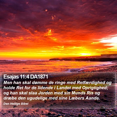 Esajas 11:4 DA1871 Bible Verse Image