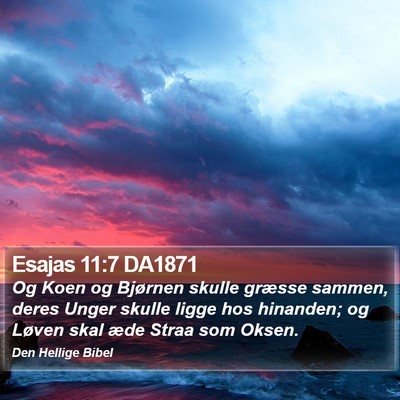 Esajas 11:7 DA1871 Bible Verse Image