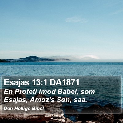 Esajas 13:1 DA1871 Bible Verse Image