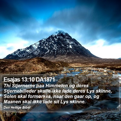Esajas 13:10 DA1871 Bible Verse Image