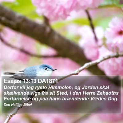 Esajas 13:13 DA1871 Bible Verse Image