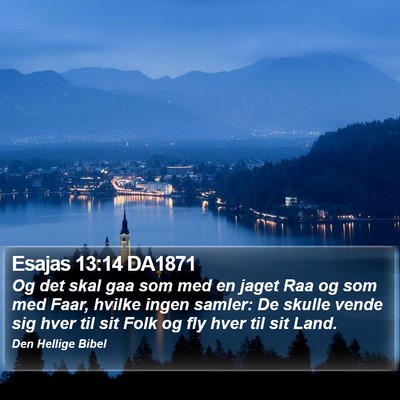 Esajas 13:14 DA1871 Bible Verse Image