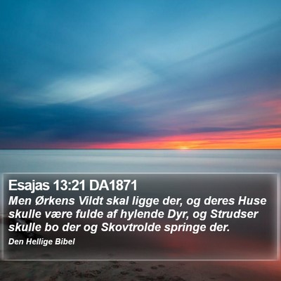 Esajas 13:21 DA1871 Bible Verse Image