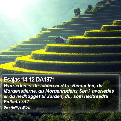Esajas 14:12 DA1871 Bible Verse Image