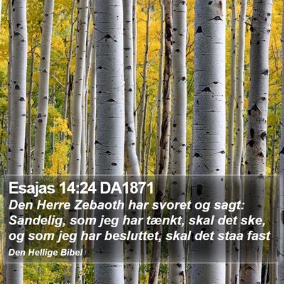 Esajas 14:24 DA1871 Bible Verse Image