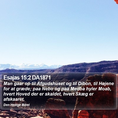 Esajas 15:2 DA1871 Bible Verse Image