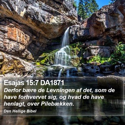 Esajas 15:7 DA1871 Bible Verse Image