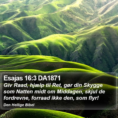 Esajas 16:3 DA1871 Bible Verse Image