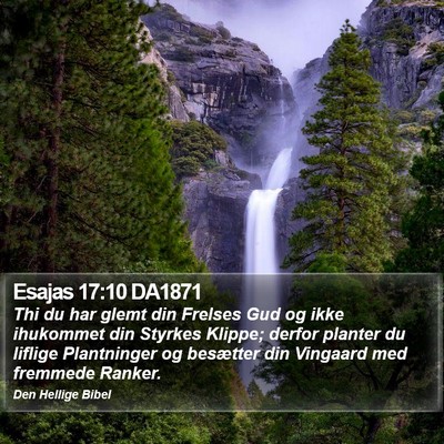 Esajas 17:10 DA1871 Bible Verse Image