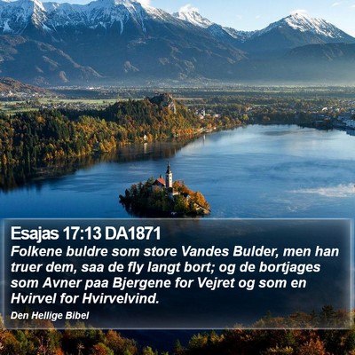 Esajas 17:13 DA1871 Bible Verse Image