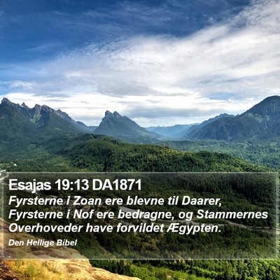 Esajas 19:13 DA1871 Bible Verse Image