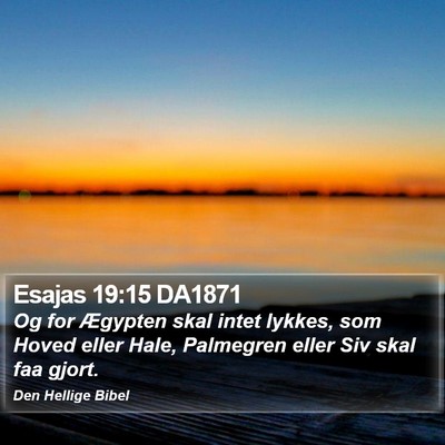 Esajas 19:15 DA1871 Bible Verse Image