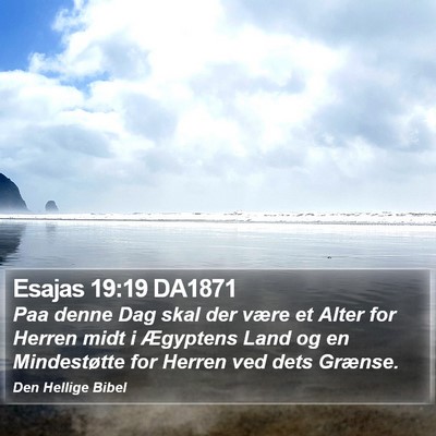 Esajas 19:19 DA1871 Bible Verse Image