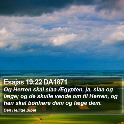 Esajas 19:22 DA1871 Bible Verse Image