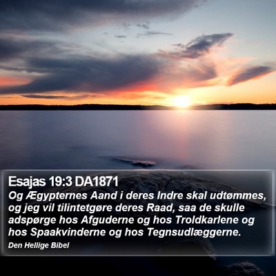 Esajas 19:3 DA1871 Bible Verse Image